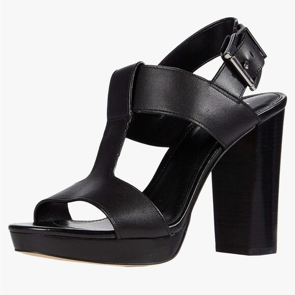 Michael Kors Becker Burnished Leather Platform Sandals Size 10 - Picture 3 of 6